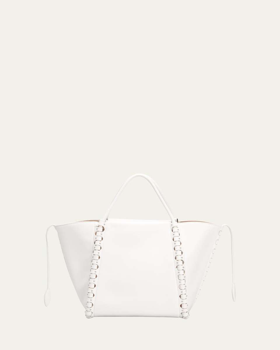 Le Hinge Small Studded Leather Tote Bag